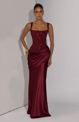 Alexandria Maxi Dress - Burgundy