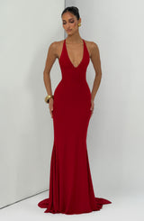 Olenia Gown - Deep Red