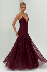 Persephara Maxi Dress - Cherry Lacquer