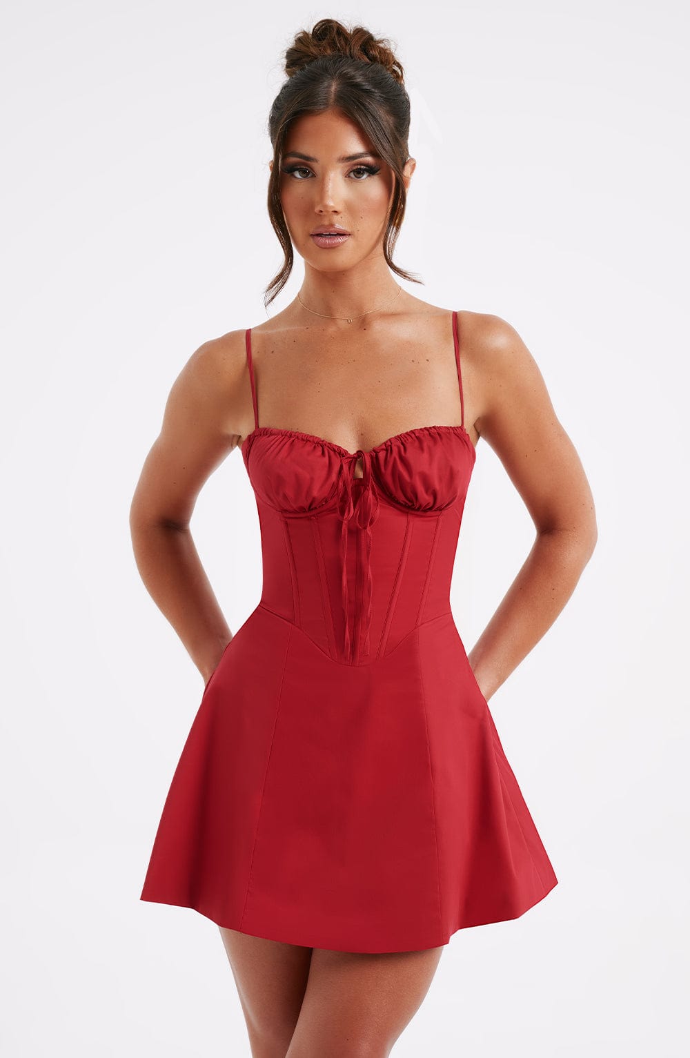Lacey Mini Dress - Red