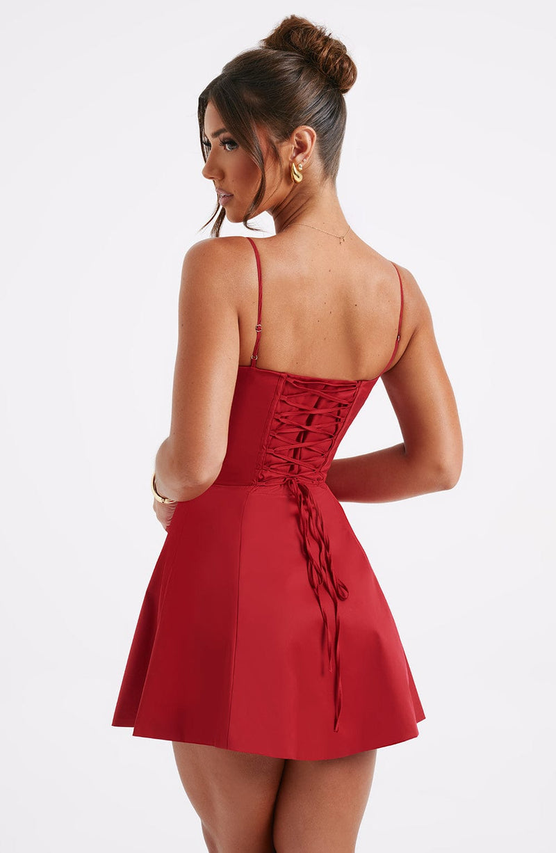Lacey Mini Dress - Red – BABYBOO
