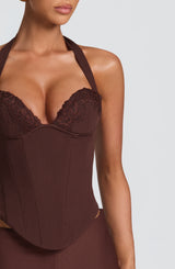 Cassia Top - Plum Brown