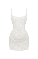 Christabel Mini Dress - Ivory Sparkle