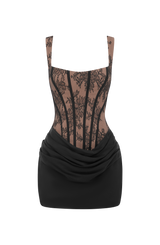 Cornelia Mini Dress - Black Lace