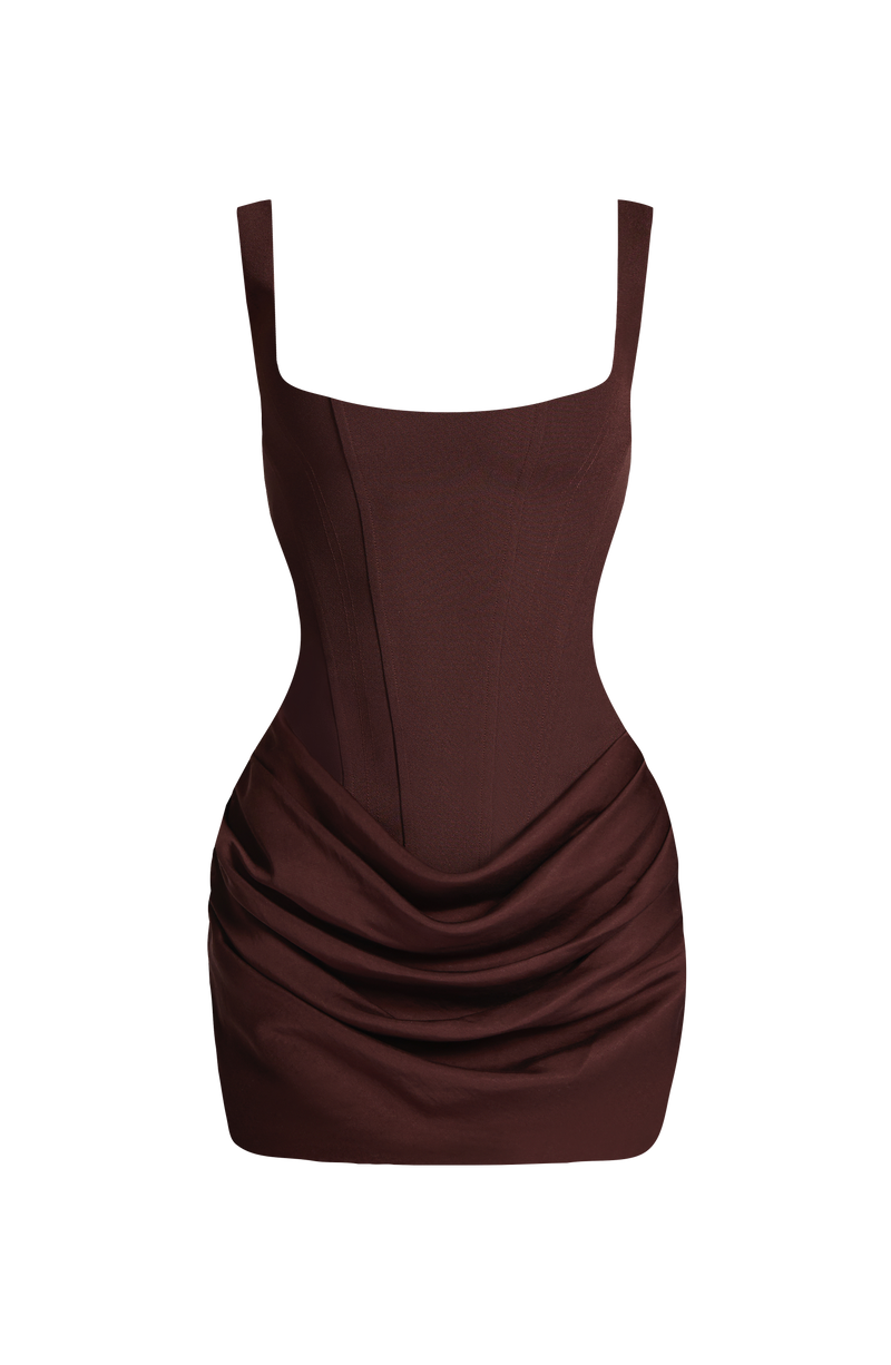 brown body dress Mini - Cornelia Mini Dress - Plum Brown Kinsley is the definition