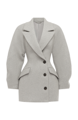 Dylan Blazer Dress - Light Grey