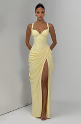 Elara Maxi Dress - Lemon