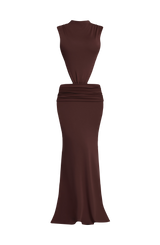 Fenella Maxi Dress - Plum Brown