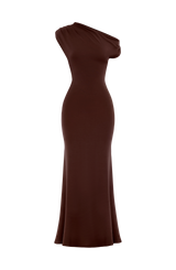 Fiora Maxi Dress - Plum Brown