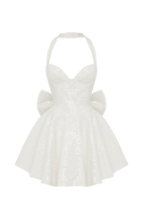 Georgette Mini Dress - Ivory