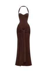 Gia Maxi Dress - Plum Brown