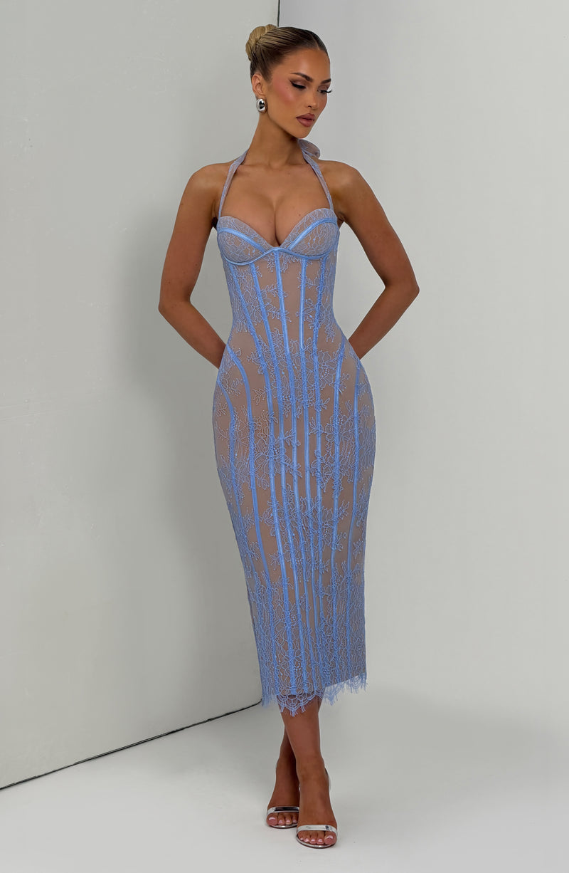Shop the Rona Midi Dress - Powder Blue