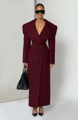 Calypso Coat - Burgundy