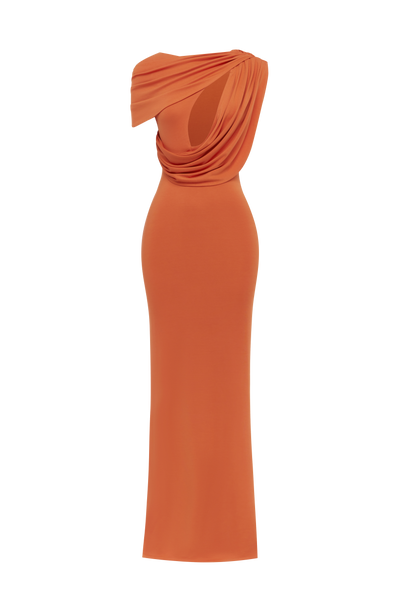 Kalina Maxi Dress in Burnt Orange