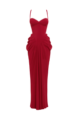 Lucille Maxi Dress - Deep Red