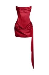 Mona Mini Dress - Deep Red