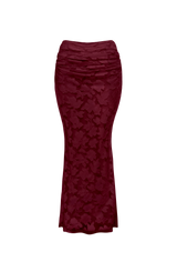 Myra Maxi Skirt - Cherry Lacquer