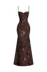 Nefertiti Maxi Dress - Plum Brown