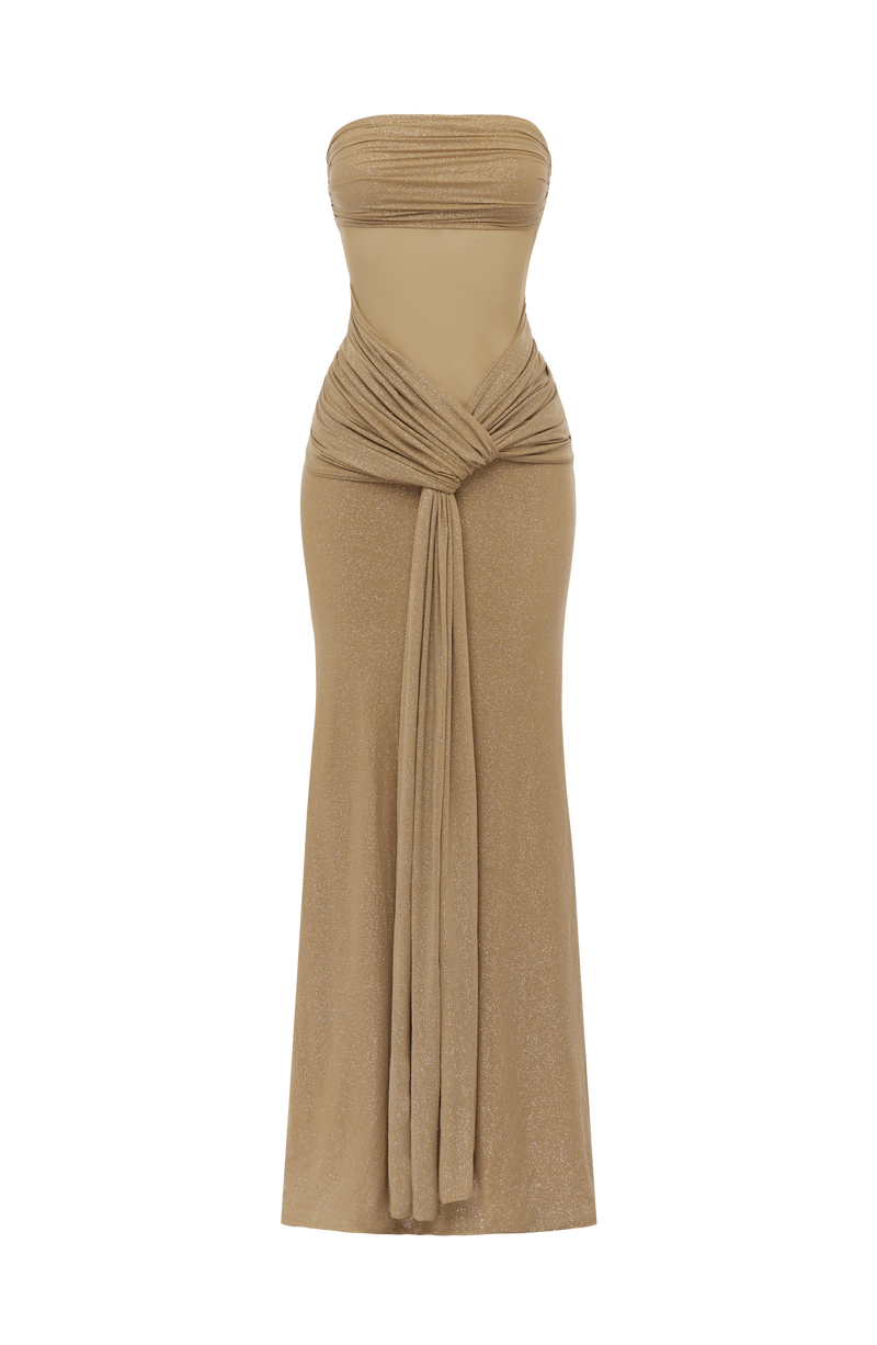 Gold Maxi Dress - Paula Maxi Dress