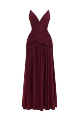 Persephara Maxi Dress - Cherry Lacquer