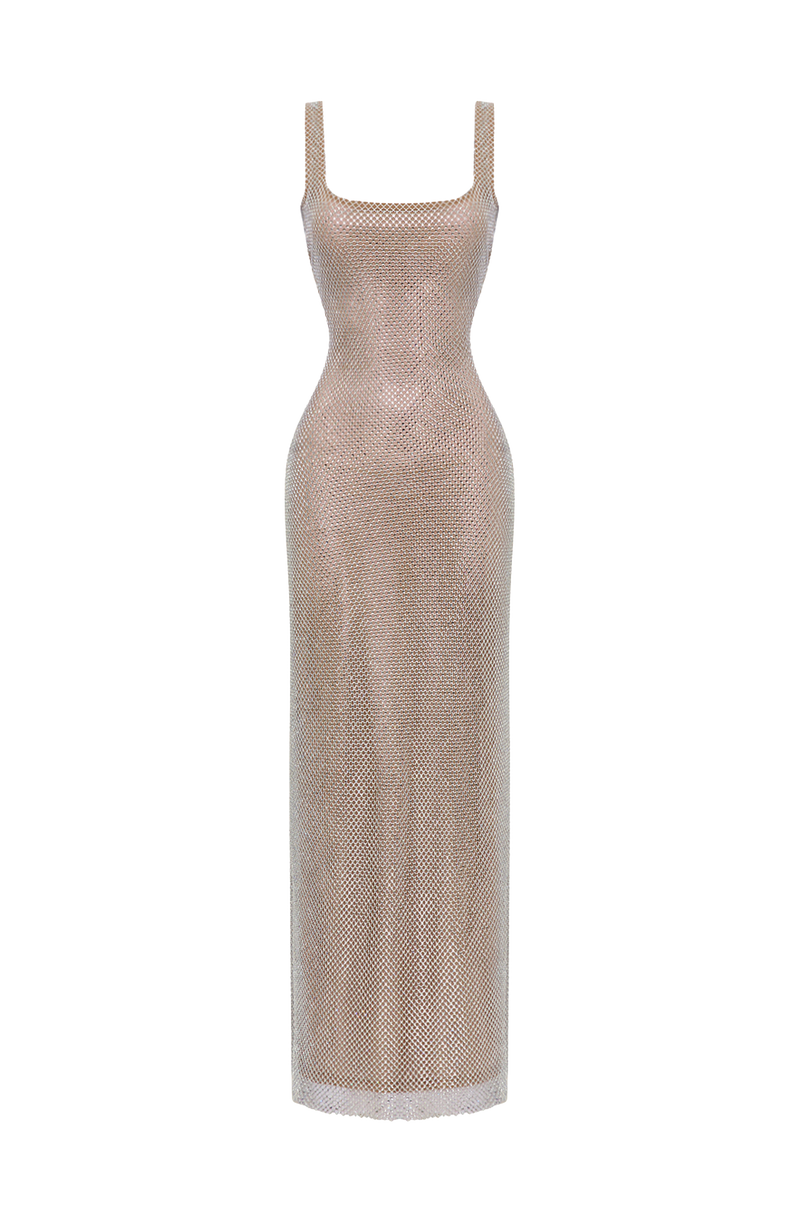 Babyboo Petra Maxi Dress in Silver Size XL
