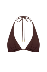 Pietra Triangle Bikini Top - Plum Brown