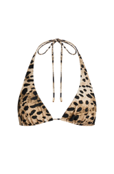Pietra Triangle Bikini Top - Leopard Print
