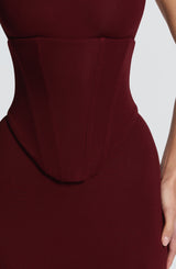 Roberta Midi Dress - Cherry Lacquer