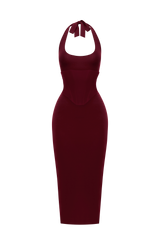 Roberta Midi Dress - Cherry Lacquer