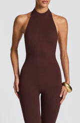 Oden Capri Jumpsuit - Plum Brown