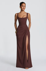 Laleh Maxi Dress - Plum Brown