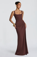 Laleh Maxi Dress - Plum Brown