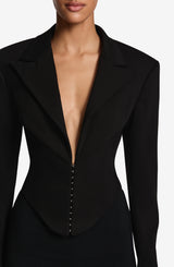 Agatha Cropped Blazer - Black