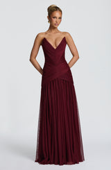 Persephara Maxi Dress - Cherry Lacquer