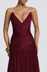 Persephara Maxi Dress - Cherry Lacquer