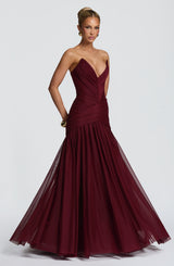 Persephara Maxi Dress - Cherry Lacquer