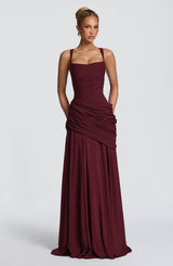 Sura Maxi Dress - Cherry Lacquer