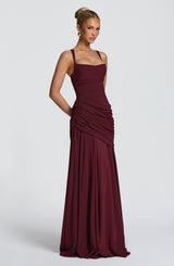 Sura Maxi Dress - Cherry Lacquer