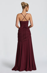 Sura Maxi Dress - Cherry Lacquer