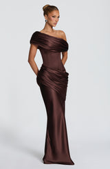 Ella Maxi Dress - Plum Brown