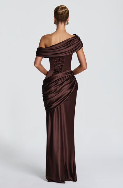 ella maxi dress Babyboo in Plum Brown Size XS quality fabric drapes beautifully 1920s Beige Net Cotton Size:L - 14 full-grain calf leather