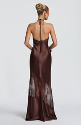 Agnetha Maxi Dress - Plum Brown