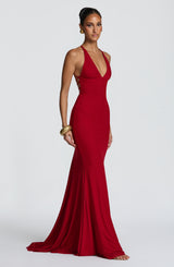 Olenia Gown - Deep Red
