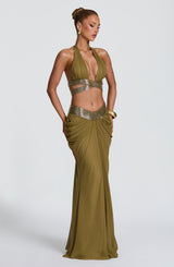 Sophie Maxi Skirt - Deep Olive