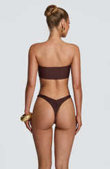 Brianna Bikini Bottom - Plum Brown
