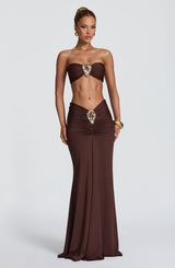 Sonny Maxi Skirt - Plum Brown