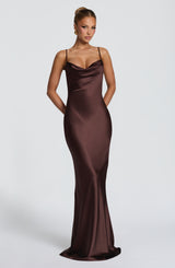 Sorelle Maxi Dress - Plum Brown