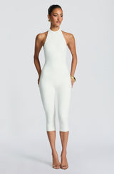 Oden Capri Jumpsuit - White