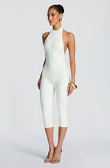 Oden Capri Jumpsuit - White