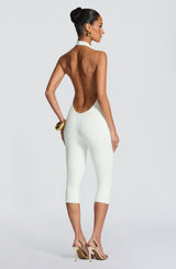 Oden Capri Jumpsuit - White
